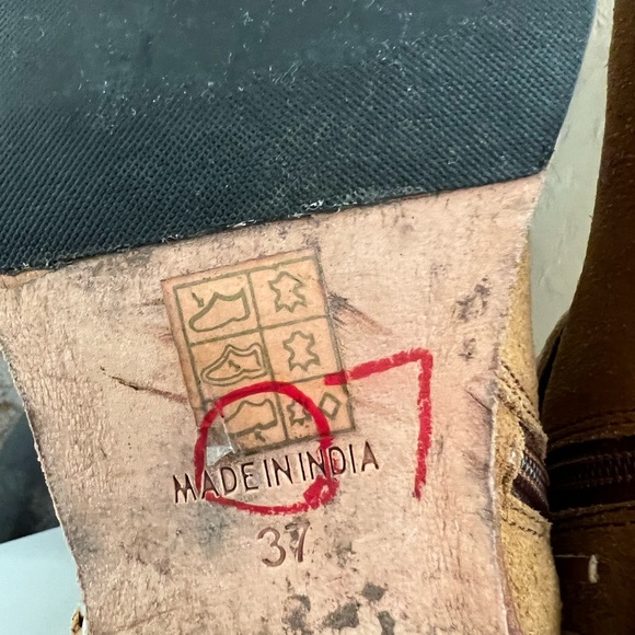 Free People Brown Suede Vienna Ankle Boots Size 37 - Picture 13 of 14